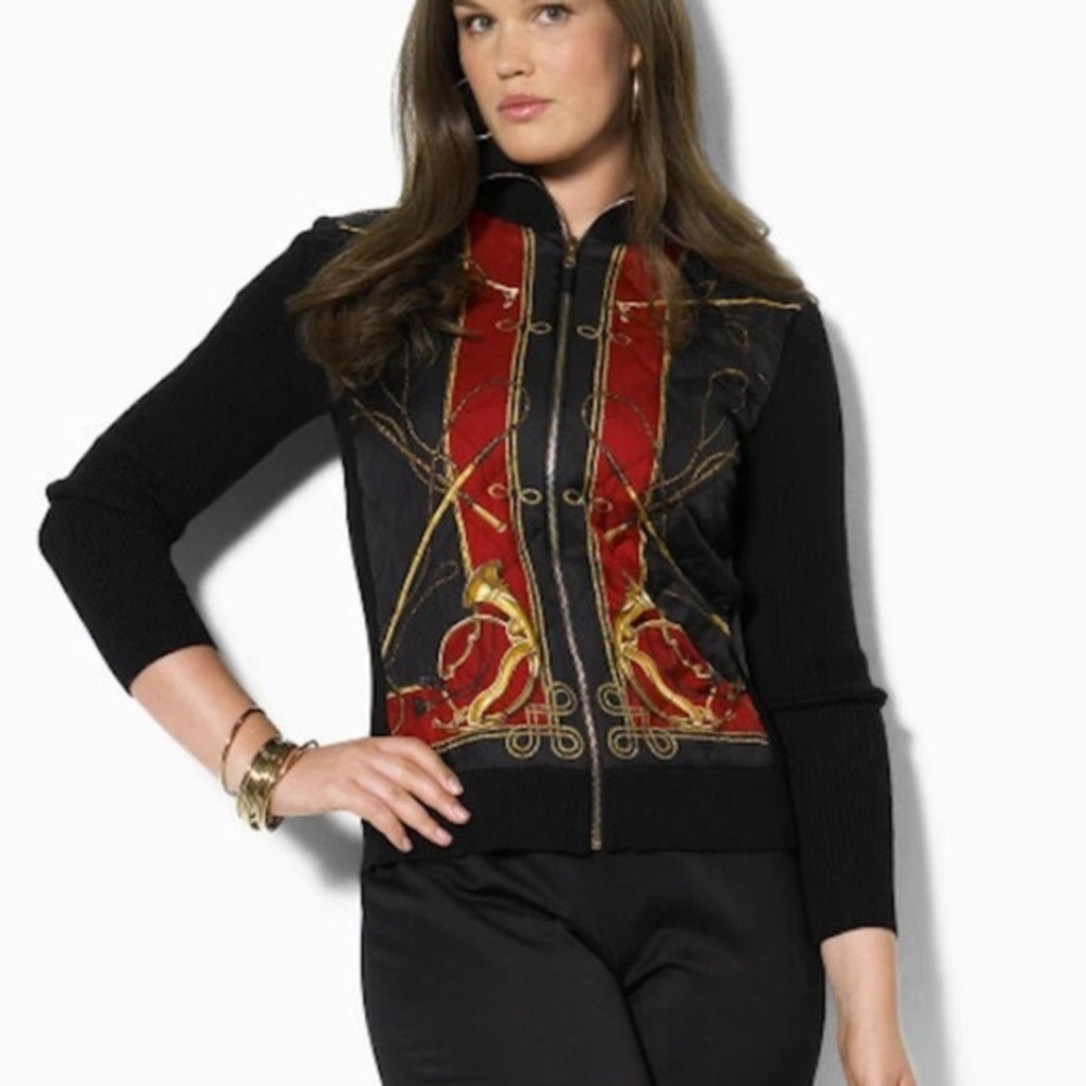 Vintage 1990/ wool / silk Ralph Lauren Baroque light jacket - size medium petite
